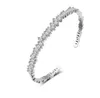 Choucong 6 couleurs Baguette bracelet manchette 5A Cz pierre or blanc rempli bracelets de fête bracelets pour femmes hommes accessoires de mariage