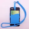 Lanières en silicone Lanières Col Sangle Collier Sling Porte-cartes Strap Keychain Porte-clés Protables Universal Mobile téléphone portable DIY LANYARD COUVERC COU BH2527 CY