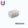 300pcs 6*2 6x2 mm Magnete N35 Permanent Masse kleiner runde Ndfeb Neodym Disc Dia. 6 mm super kraftvoller starker Seltenerdmagnet für Schmucktaschen Fälle