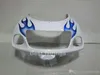 ZXMOTOR 7gifts fairing kit for SUZUKI GSXR600 GSXR750 SRAD 1996-2000 white blue flames GSXR 600 750 96 97 98 99 00 fairings ER42