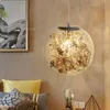 Creatieve roestvrijstalen bloem hanglamp handgemaakte glazen hotel Cafe Living Dinning Room Neffen Art Deco Suspension Lighting