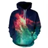 2019 Alta Qualidade Espaço Galáxia Hoodies Com Capuz Homens / Mulheres Chapéu 3D Moletons Imprimir Nebulosa Colorido Nebulosa Fina Outono Camisolas1