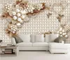 Custom 3D Photo Wallpaper Star Universe Galaxy Room White Rose Love Biżuteria Backgrou Malowanie Wall Room Sypialnia Wallpaper Home Decor