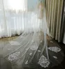 한 레이어 대성당 웨딩 베일 레이스는 여성용 헤어 액세서리를위한 빗이 든 2.5m 긴 신부 베일 얇은 명주 뽑기
