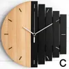 Slient Xylophone Wood Wall Clock Modern Design Vintage Rustic Shabby Clock Tyst konstklocka Hemdekoration2650523