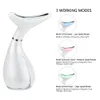 LED Photon Therapy Neck Massager Skin Microcurrent Vibration Anti Wrinkle Tool Lifting Anti-Aging Beauty Machine Facial Massage ZZH