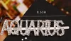 12 Zodiac -Strasshaarstifte Kristall glänzende Strasssteine Word Buchstaben Haarklammern 12 Sternbilder Diamant Haarzubehör3512658