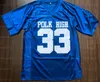 Al Bundy # 33 Polk High Gift med barn Män Movie Football Jersey All Stitched Blue S-3XL Högkvalitativ gratis frakt