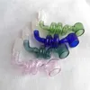 Renkli Spiral Twisted Pyrex Cam Banger Tırnak Kovası Yağı Brander Sigara Aksesuarları 14mm 18mm 18mm Erkek Kadın Talimler Bongs Baharıklar Bubbler