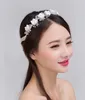 Nupcial casamento Headpiece cabelo videira com estilo de flor acrílico pérola tiara festa de casamento acessório de cabelo