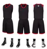 2019 Nouveaux maillots de basket-ball vierges logo imprimé Hommes taille S-XXL pas cher prix expédition rapide bonne qualité Noir Rouge BR0002