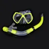 Volwassen zwemmen swimming semi-droge snorkel adem tube + duik masker glazen lens set nieuwe collectie