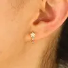 Koreanische 2019 Mode Süße Persönlichkeit Nette Kleine Stern Stud Ohrring für Frauen Mädchen pflastern regenbogen cz Partei Schmuck günstige Großhandel