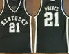 Reino Unido Kentucky Wildcats College Tayshaun Prince # 21 Blanco Negro Retro Baloncesto Jersey Hombres Cosido Número personalizado Nombre Jerseys