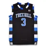 Ship From US #3 Lucas Scott The Film Version of One Tree Hill Basketball Jersey Brother Movie 23 All Stitched Black Size S-3XL