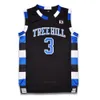 Skicka från US #3 Lucas Scott Filmversionen av One Tree Hill Basketball Jersey Brother Movie 23 All Ed Black Size S-3XL