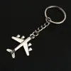 Personalized Antique Silver Women Men Airlines Model Plane Pendant Keychain Airplane Purse Car Key Chain Ring Aircraft Keychain 837