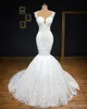 Vestidos de novia de sirena de encaje transparente elegante de talla grande apliques de encaje de tul vestido de novia de tren de barrido vestidos de novia batas de mari￩e