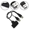 50cm-kabels 2.0 SATA 7 + 15PIN DUBLE USB-adapters overdracht van kabel voor 2,5 of 3 inch HDD-laptop harde schijf