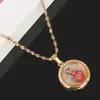 Gold Virgin Mary Necklace Women Religious Prayer Necklaces Pendants Jewelry With Rhinestone