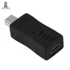 Svart Micro USB Kvinna till Mini USB Male Adapter Connector Converter Adapter Helt nyaste gratis frakt