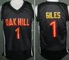 #1 Giles Oak Hill High School Retro Basketball Jersey Mens ed Custom Number Name Jerseys