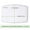 5 couches Activé PM2,5 Filtre Anti Carbon Haze bouche Masques Filtres pour Activer Masque Remplaçables carbone Utiliser EEA1507 500pcs