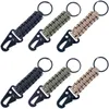 6PCS Qinggear Paracord Survival Keychain Lanyard Tactical Paracord Keyring med karabiner Bra för nödsituationer Quick Release Clip