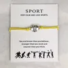 10pcslot Baseball Softball Charm Wax Cords Armbänder Sports Frauen Jungen Mädchen Unisex Mode Schmuck Schmuck Geschenk 5512483