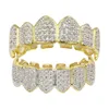 Hip Hop Gold Graces Exotic Sentiment Umwelt Hip-Hop-Schmuck 18 Karat Gold Zähne Grillz Caps Dental Brace 2 Farben Zubehör