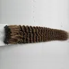 Brazylijski Afro Kinky Kręcone Włosy Mikro Koraliki Przedłużanie Włosów 1 g / s 100g 100 sztuk Mikro Pętla Prawdziwe Remy Brazylijskie włosy