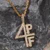 Fashion designer luxury Copper letters pendant necklace for men women cubic zirconia diamonds Show HIP HOP jewelry