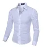 Męskie koszule męskie Mode Mode Speisure Business Dark Print Długie rękaw Slim Work Working Shirt Asian Size xxxxx294H