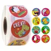 500pcs Children Praise Adhesive Labels Stickers with Eight Styles Printed Colorful Cute Kids Cartoon Stickers