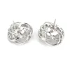 Pearl Earring Inställningar Gorgeous Design 925 Sterling Silver Cubic Zirconia Floral Stud Earring Montering 5 par282s