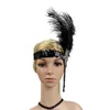 1920s Kobiety Pasmo Headband Vintage Headpiece Feather Flapper Great Gatsby Headdress Akcesoria do włosów Arco de Cabelo Mujer A81