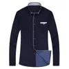 E-BAIHUI 남성 패션 캐주얼 긴팔 프린트 셔츠 슬림 피트 남성 사회 비즈니스 드레스 셔츠 브랜드 남성 의류 부드럽고 편안한 L677
