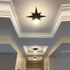 Full Copper Star Tak Light Fixture American Style Octagonal Dome Light Simple Balcony Porch Aisle Trappor Kök Taklamp2776