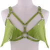 Punk Rivet Vrouwen Ondergoed Verstelbare Holle Bondage Lingerie Sexy Strap Vest Faux Lederen Tassel Crop Tops Exotic Cosplay BH-riemen