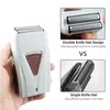 10PCS Kemei New USB Cordless Electric Razer men's Double-Silver Knife Net Portable Travel Men's Daily Needs KM-3381