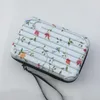 Women Cosmetic Bag Mini Trunk Small Shape Handbag Wash Wrap Oblique Span Water Proofing Rose Gold Color 30jx C1
