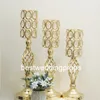 nuovo stile Oro cristallo moderno piombo stradale Corona forma tavolo da sposa candelabri Decorazione migliore