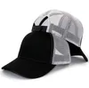 Casquette unisexe plaine maille casquettes de Baseball réglable Snapback chapeaux Hip Hop casquette de camionneur mode blanc camionneur chapeau 15 couleurs DW5354