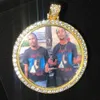 Pendentif collier médaillons photo sur mesure avec chaîne de tennis 4mm couleur or argent Zircon cubique bijoux Hip Hop pour hommes J190711