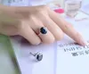 Zarif Safir Yüzük 10 * 12mm Doğal Koyu Mavi Safir Çin Sapphire Mine Katı 925 Silvr Gemstone Takı