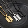 Choose Color mens boys Unisexs XMAS Gifts Jewelry Stainless steel Fashion Modern blade Pendant Necklace Chain 3mm 24''