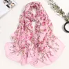 S1241 Hot Summer Women Slik Scarf Sun-screen Chiffon Colorful Shawl Wraps Florals Scarf Thin Beach Scarves