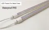 waterproof IP65 Led Tube Light Red+white Color 3ft 30w 4ft 40w 5ft 60w double line LED Tubes for Fresh Cooked Meat cooler