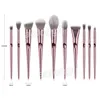 10pcs Brush Set Rose Gold Makeup Brushes Eyeshadow Powder Contour Foundation Brush Beauty Cosmetics Tool