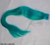 Top qualità 200 grammi colla trama della pelle nastro di colore azzurro nei capelli capelli umani Remy peruviani da 16-24 pollici